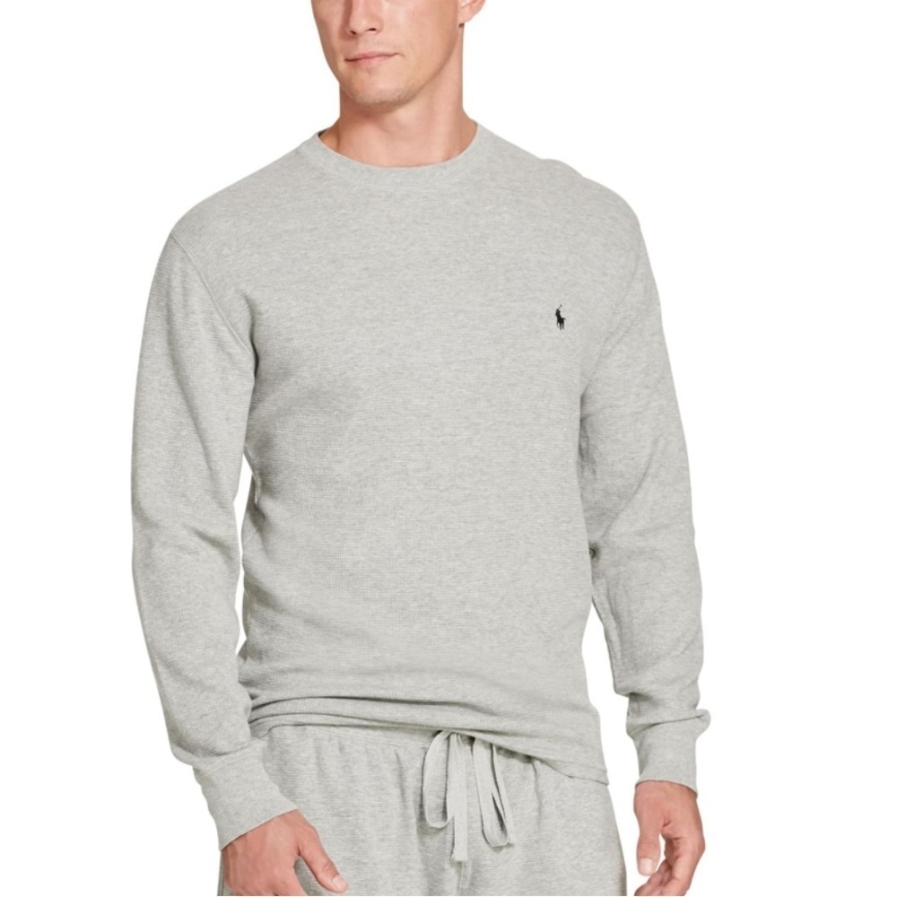 🆕 POLO BY RALPH LAUREN Men's Light Gray Long Sleeve Tee Size XLT